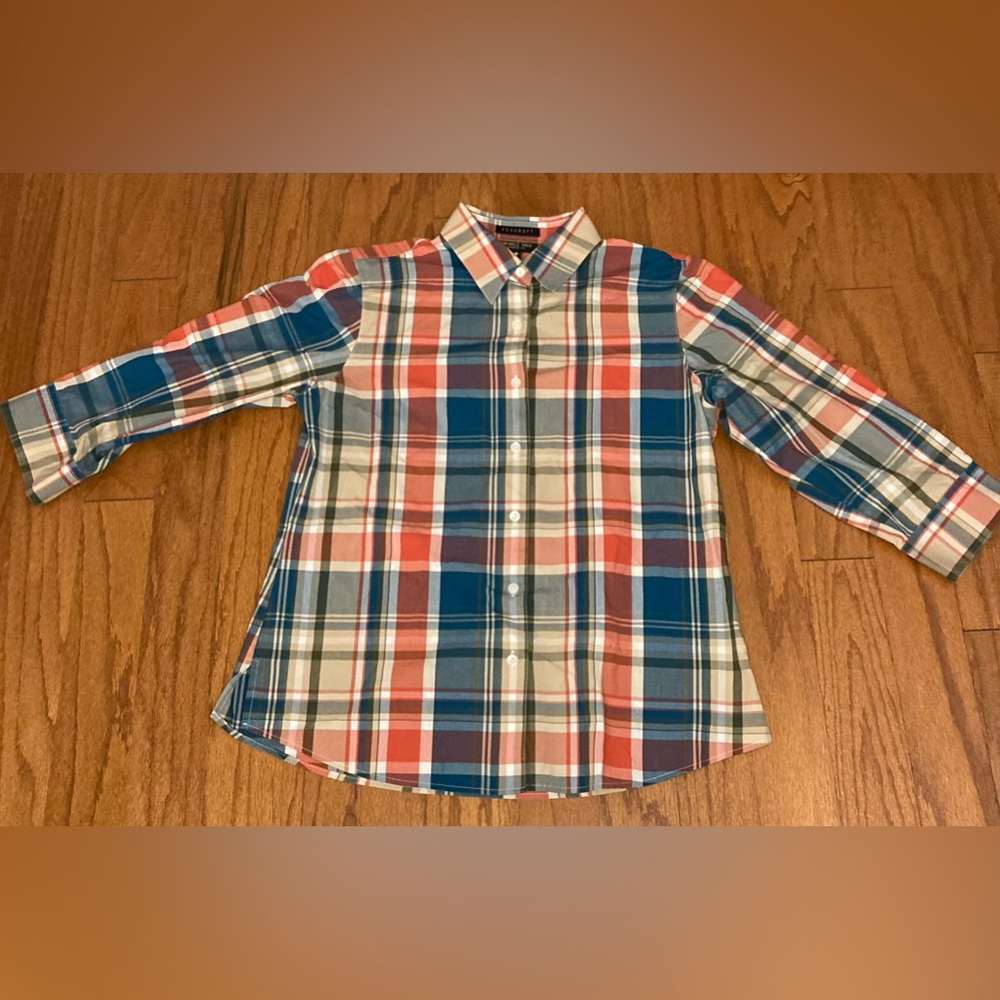 Foxcroft- Flannel men’s button-down top Size 8‎
